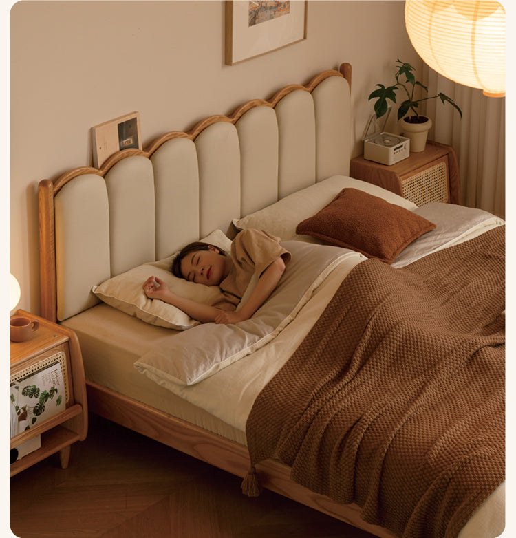 Beech, Oak Solid Wood Dream House Soft Bed