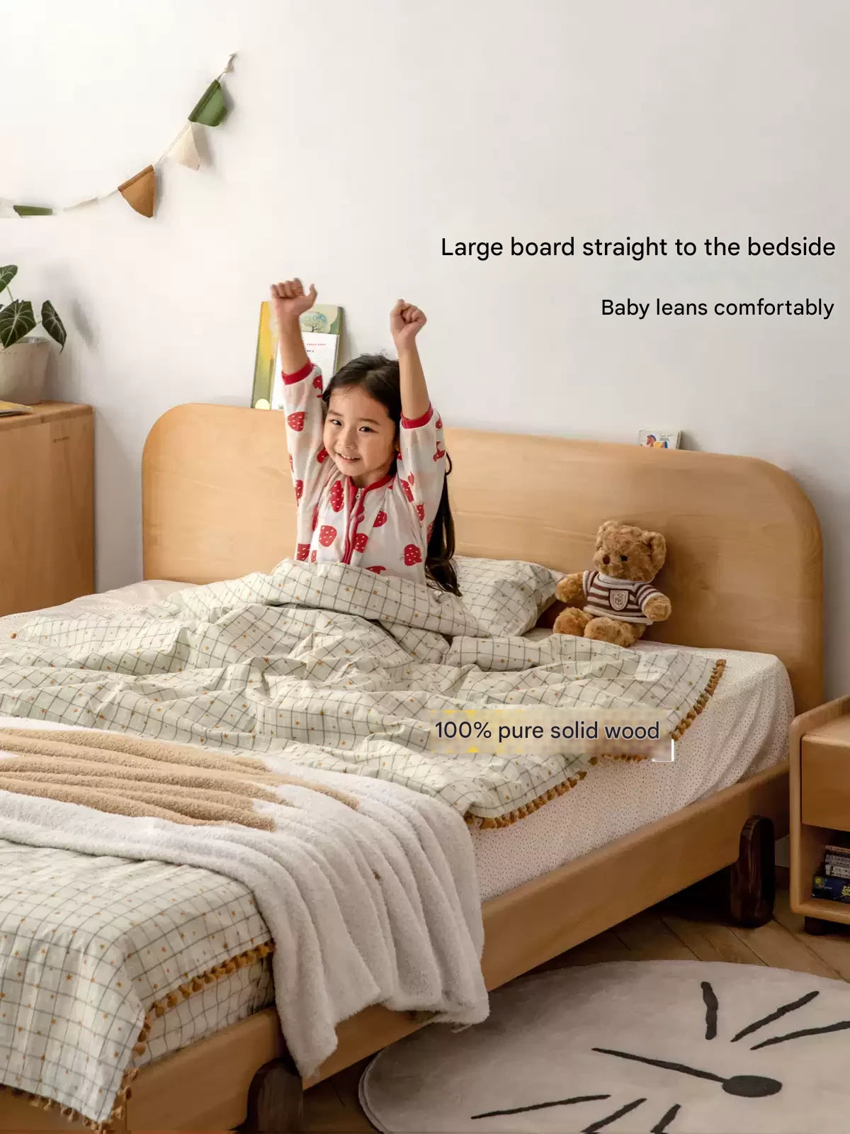 Beech ,Oak solid wood children's bed<