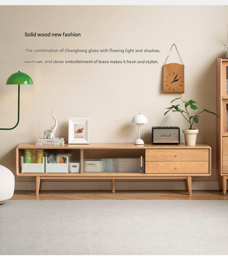 Oak Solid Wood TV Stand