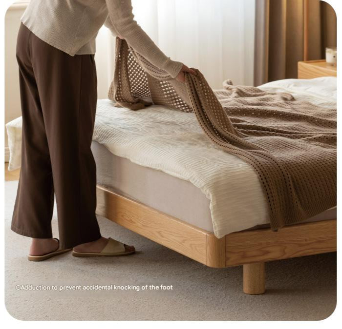 Oak Solid Wood Lamb Fleece Soft Suspension Cream Bed