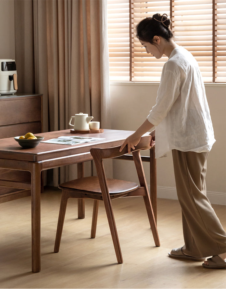 Black Walnut, Ash Solid Wood Dining Chair