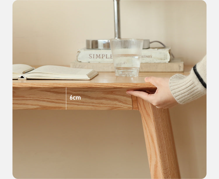 Oak, Ash Solid Wood Large Office Desk