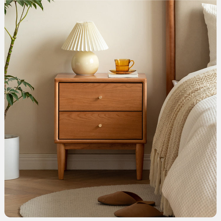 South American Walnut, Black Walnut, Cherry, Ash Solid Wood Nightstand.