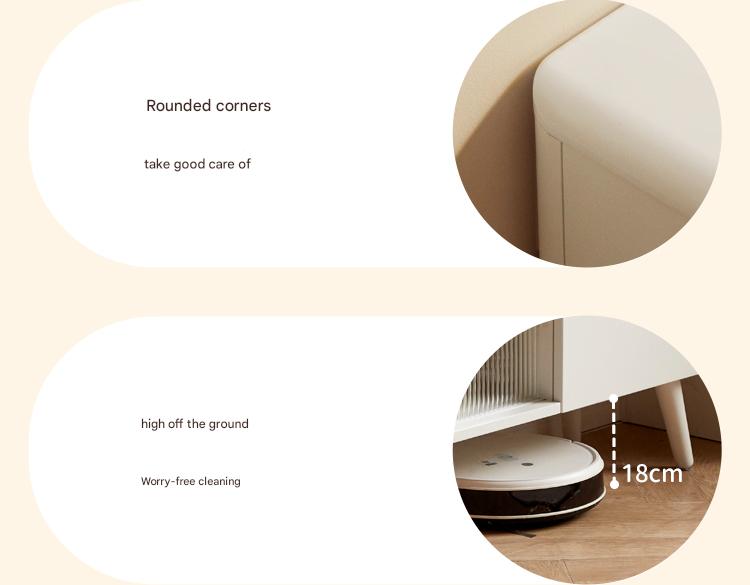 Rubber Solid wood Light Luxury Modern TV Cabinet.