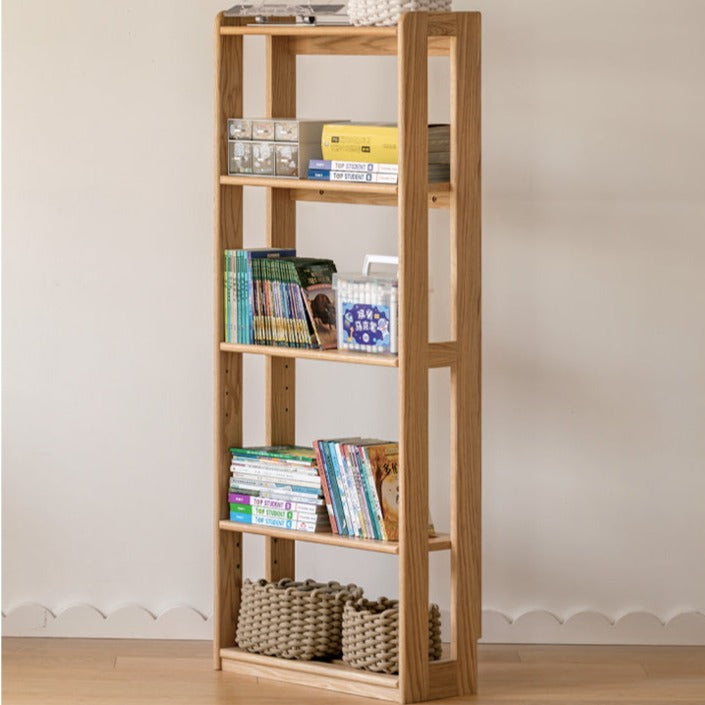 Oak, Beech Solid Wood Children's Toy Storage Bookshelf
