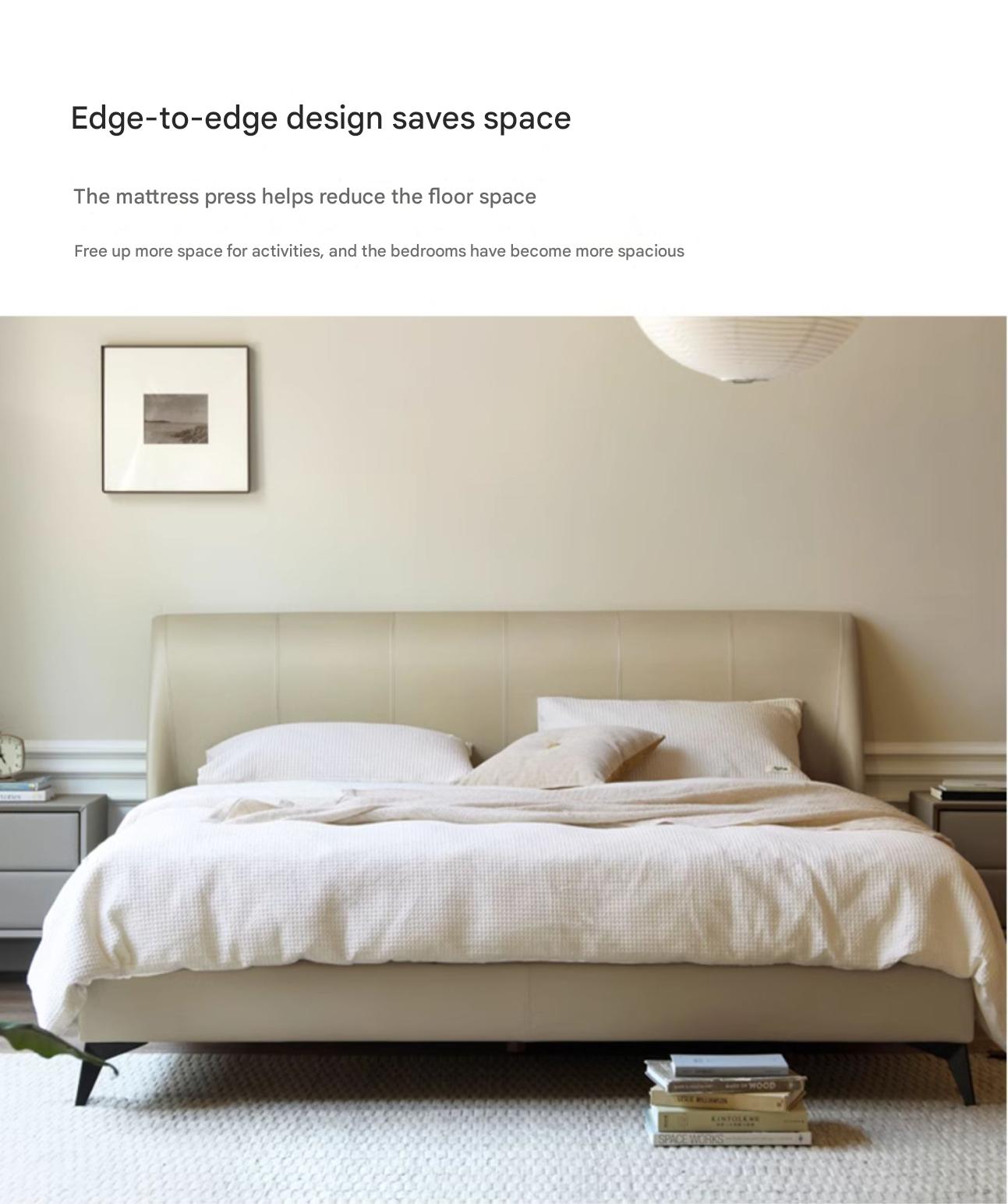 Yellow Cowhide Luxe Wood Bed