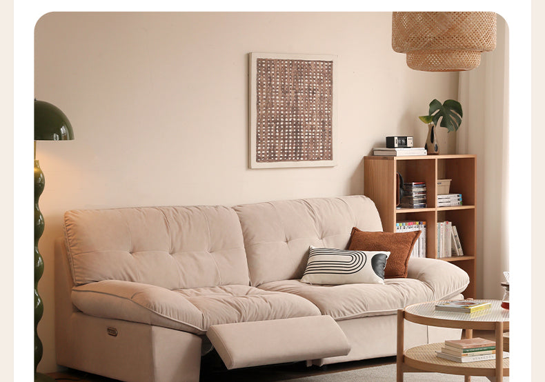Fabric Sofa Italian Minimalist White Cloud Sofa.