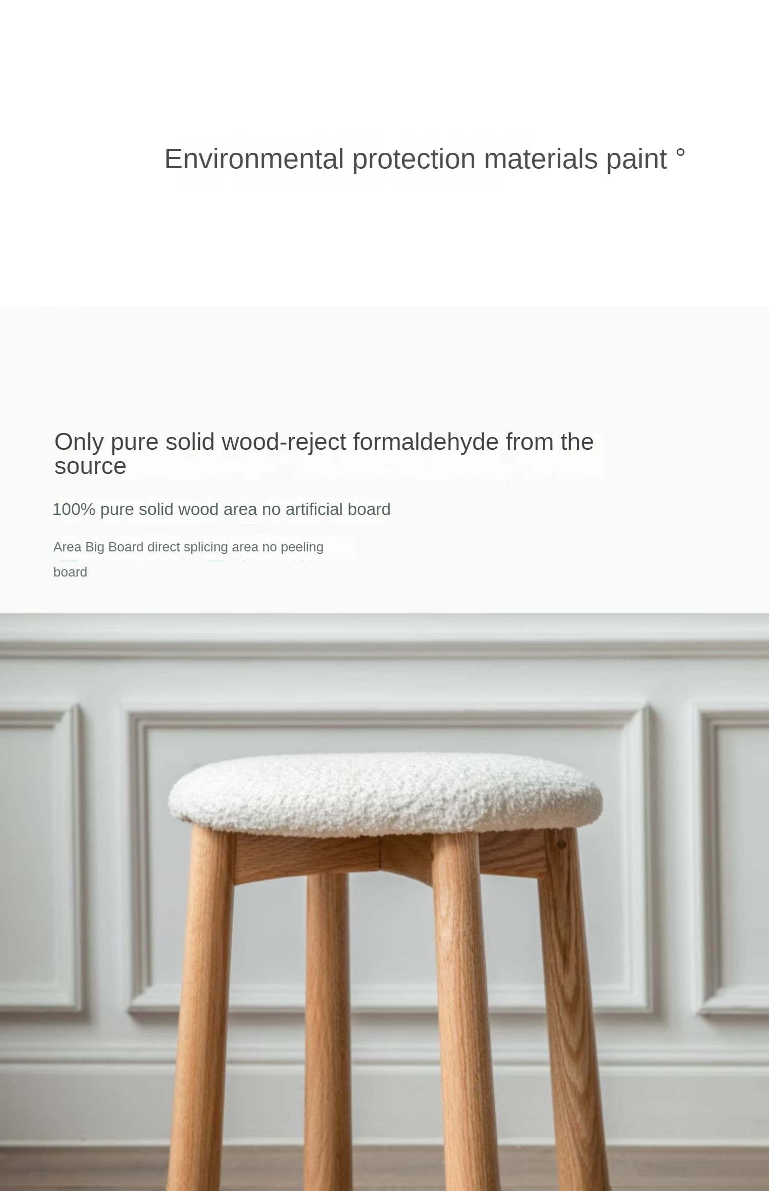 Bblack Walnut, Oak, Cherry, Beech, Sandalwood Solid Wood Makeup Stool