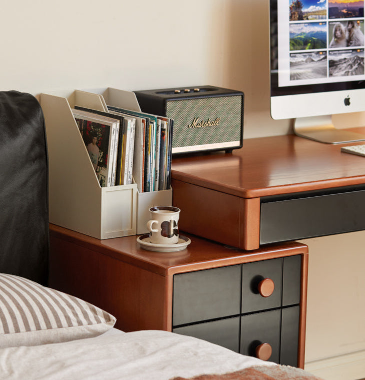 Poplar Solid Wood Retractable Office Table