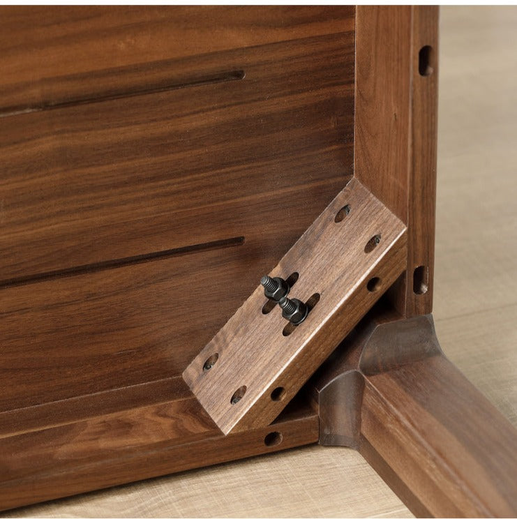 Black Walnut, Sandalwood Solid Wood Rectangular Dining Table