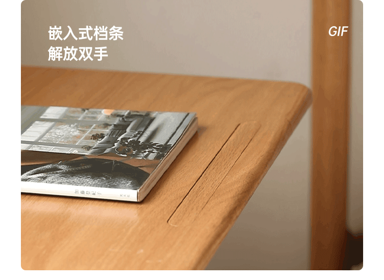 Oak, Solid Rubberwood Lifting Movable Folding Desk