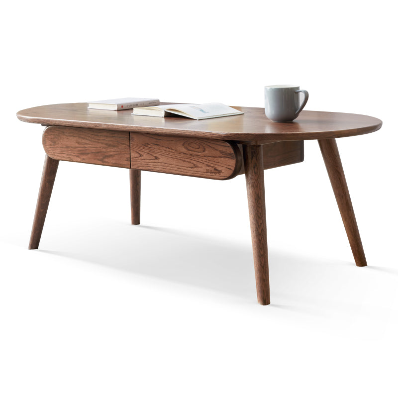 Oak, Rubber Solid Wood Coffee Table