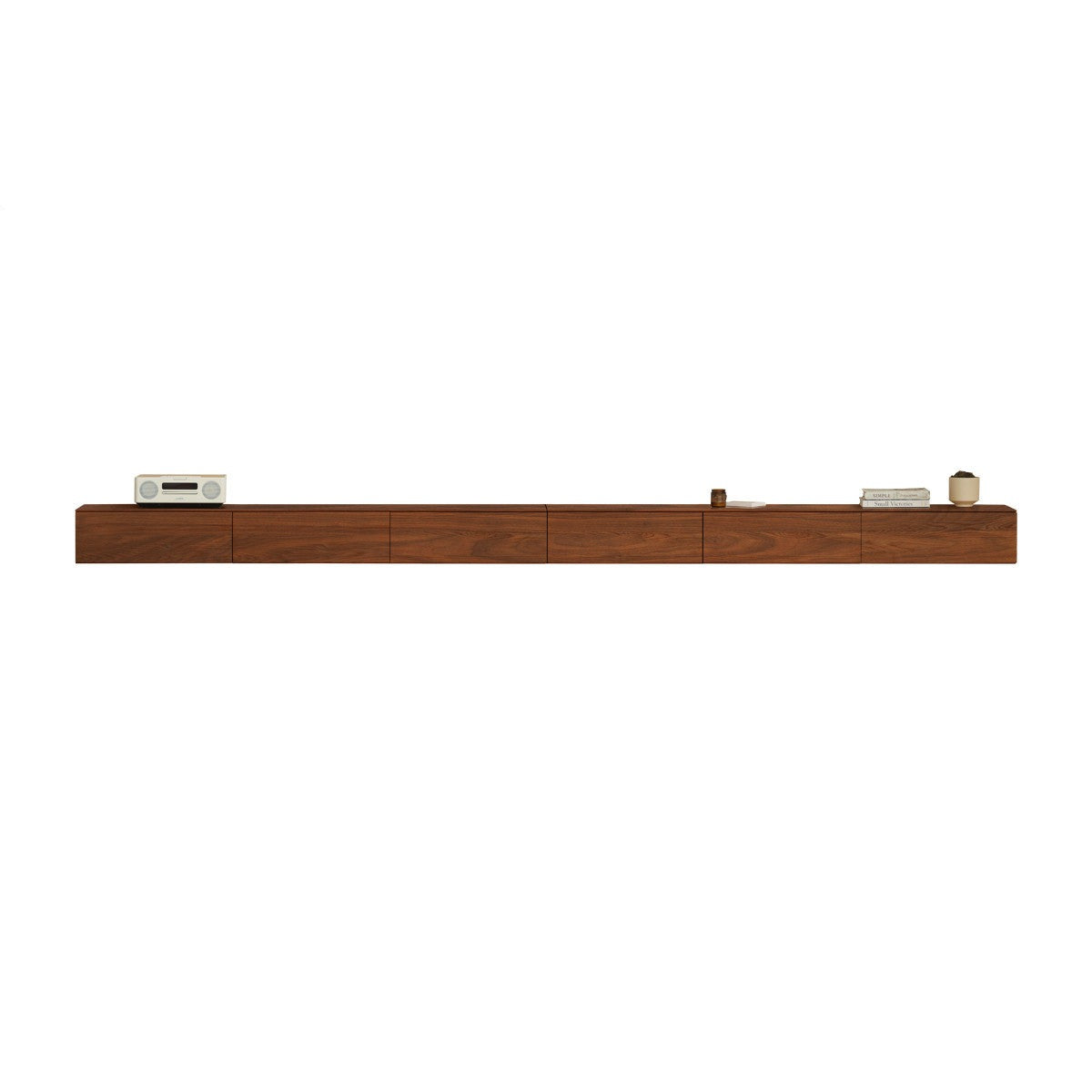 Oak, Black Walnut Solid wood suspended TV stand"