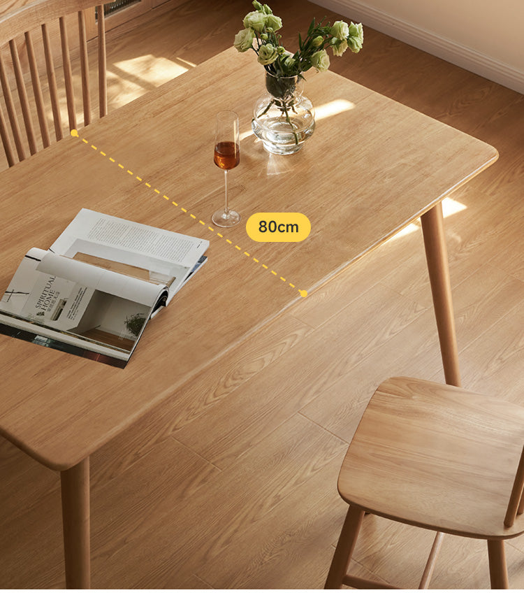 Solid Rubberwood Modern Dining Table.