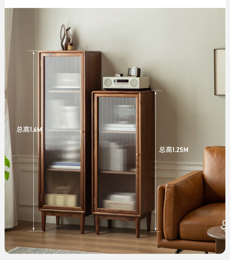 Black Walnut, South American Walnut Solid Wood Side Cabinet