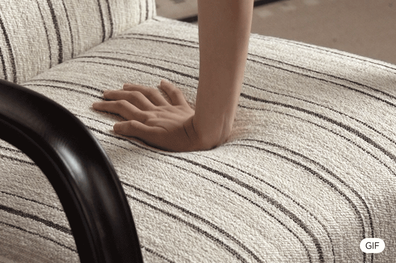 Ash Solid Wood Mid-Century Modern Rocking Accent Chair with Bentwood Frame