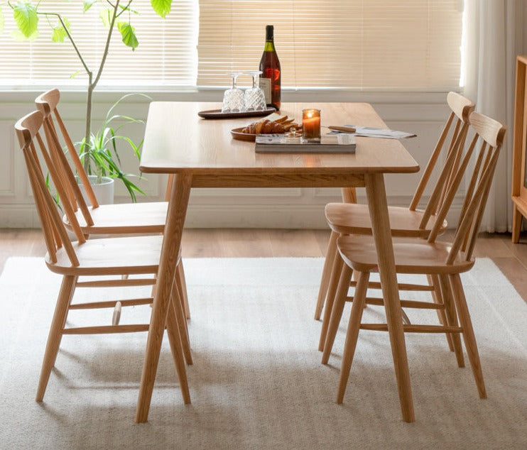 Oak solid wood dining table"