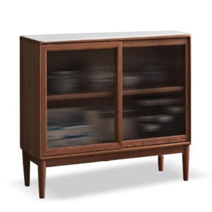Ash Solid Wood Sideboard High Wine Cabinet Buffet