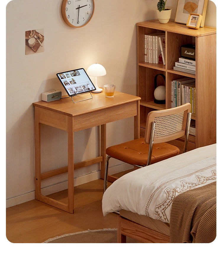 Beech Solid Wood Desk Nordic Nightstand.