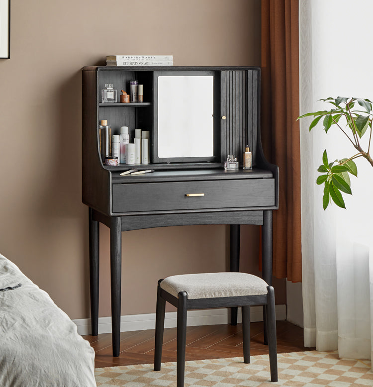 Oak, Ash solid wood dressing table bedroom high-end retro piano"