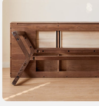 Black Walnut, Oak Solid Wood Italian Light Luxury Office Desk