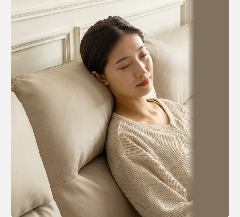 Black Walnut Solid Wood Sofa,Technology Cloth, Fabric.