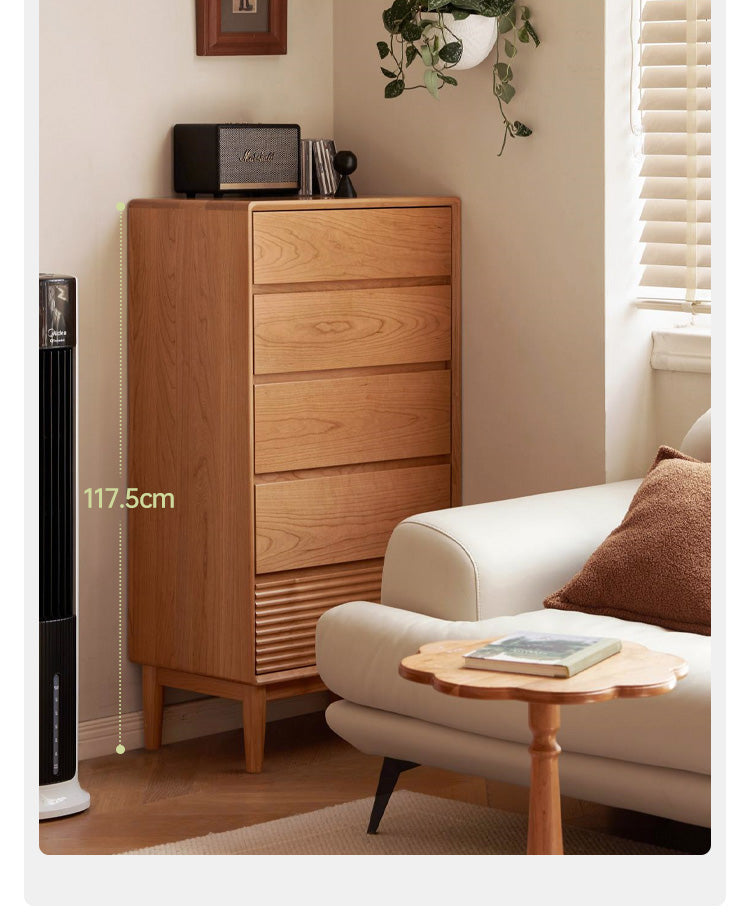 Cherry Solid Wood Chest of Drawers, Drawer Cabinet
