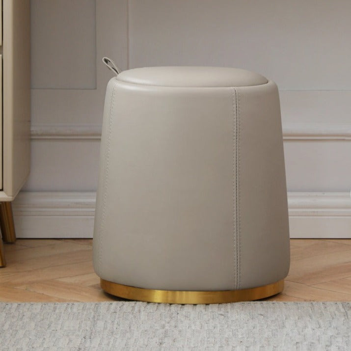 Light luxury organic leather makeup stool "