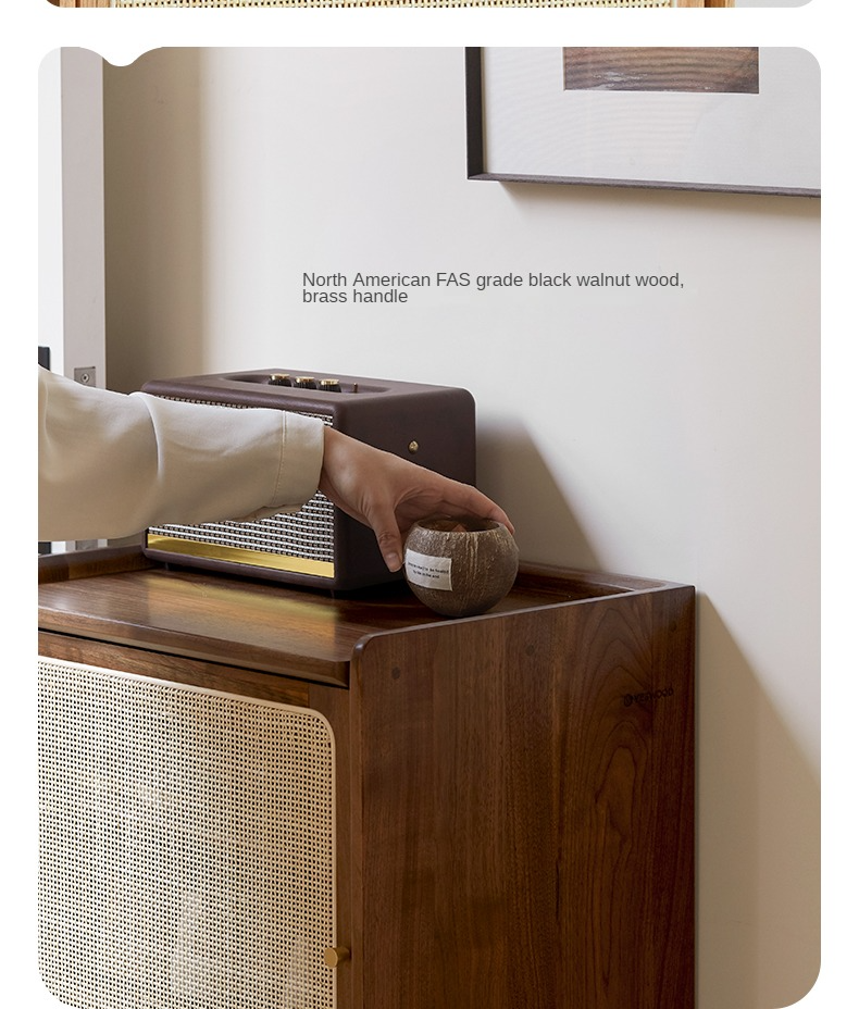 Oak Solid Wood Entrance Shoe Cabinet