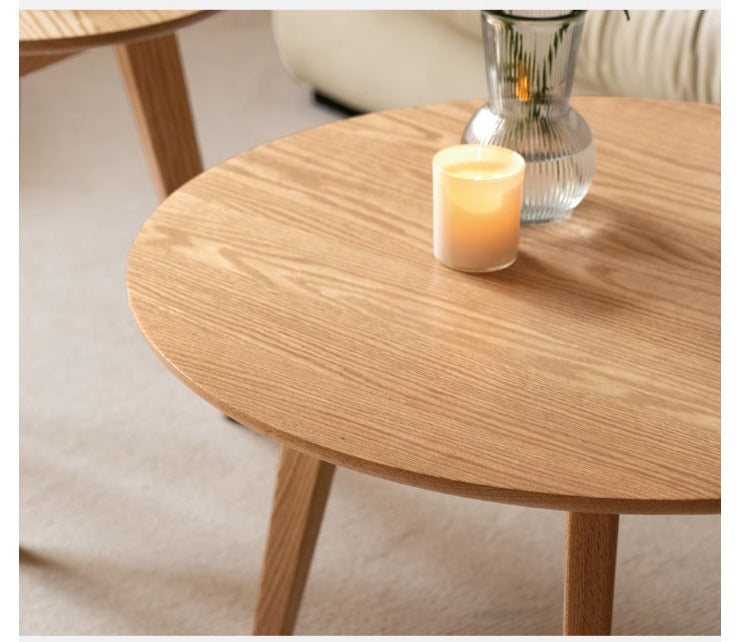 Oak, Solid Rubberwood Side Table