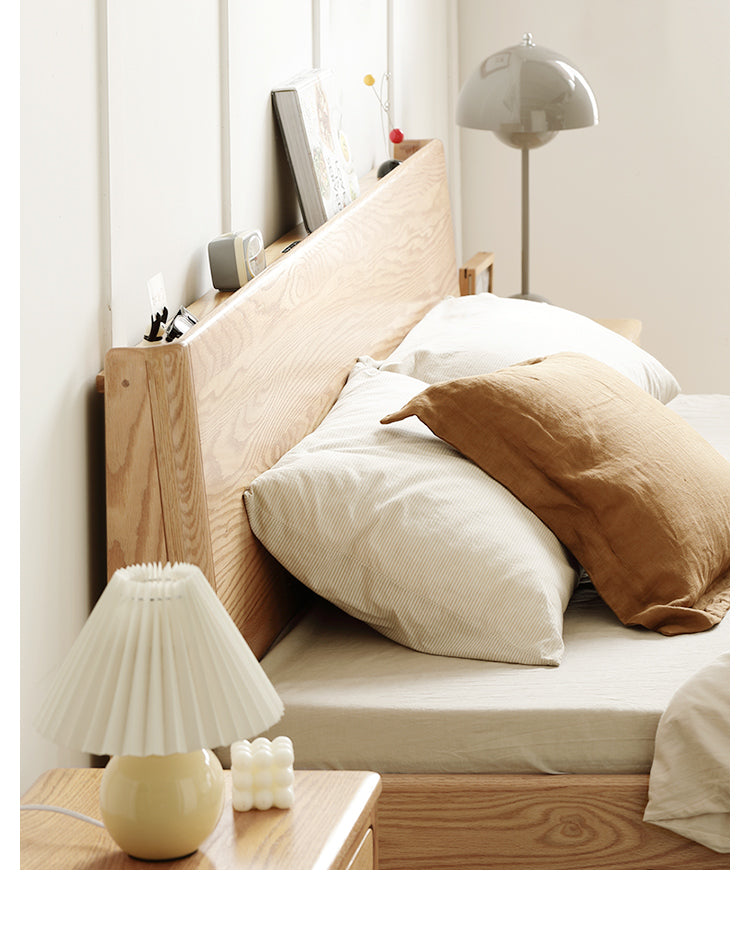 Oak Solid Wood with LED Light Bed