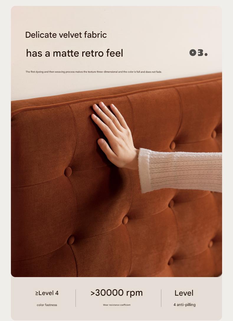 Fabric Flannel Soft Bed Bauhaus Style