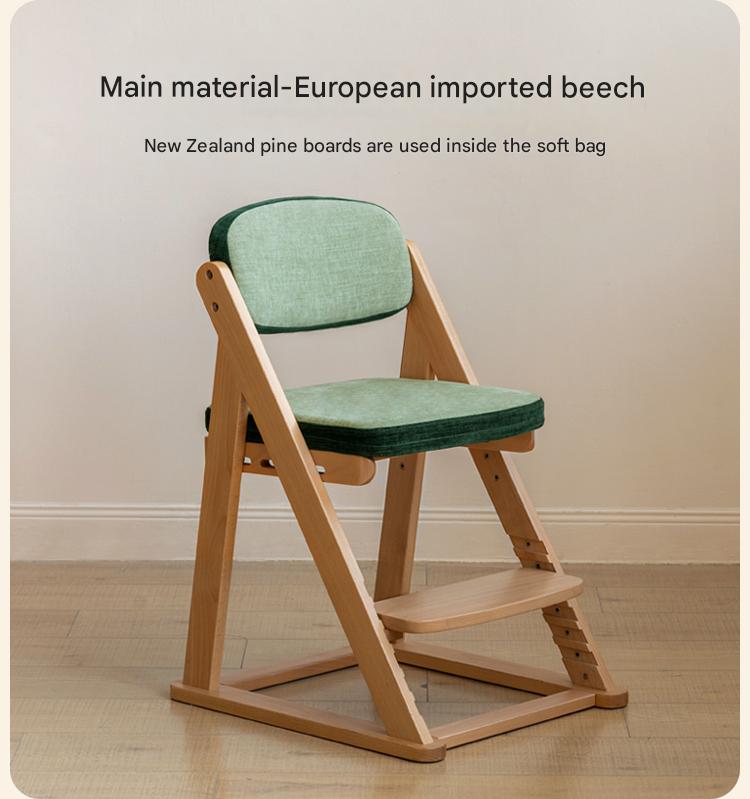 Beech Solid Wood Children's Study Chair.