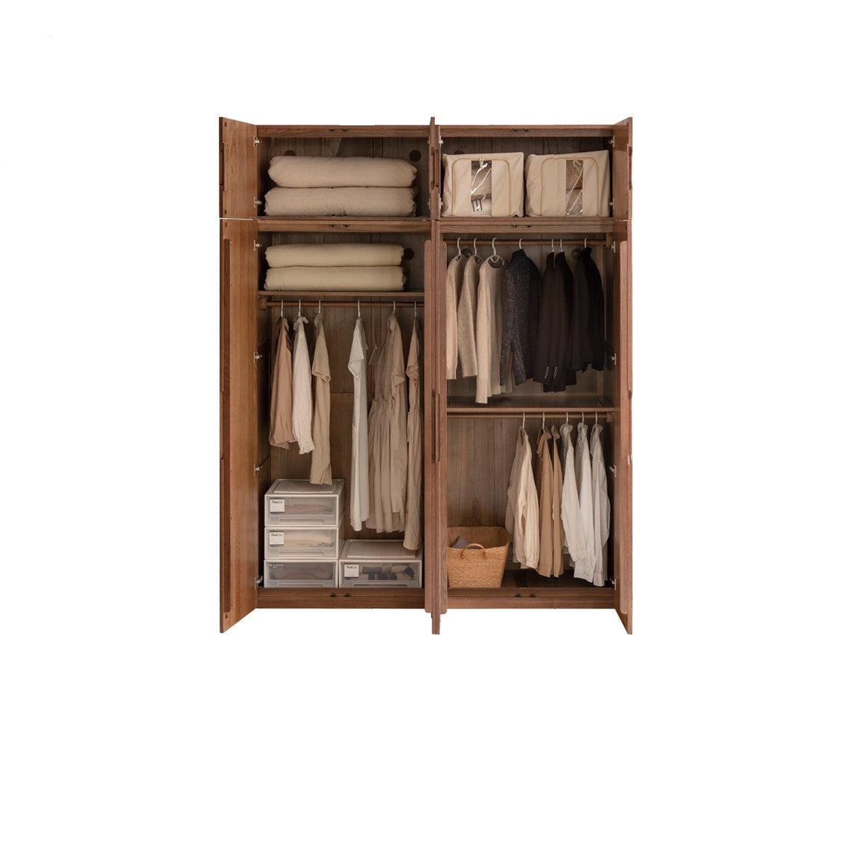 Oak Solid Wood Modern Wardrobe.