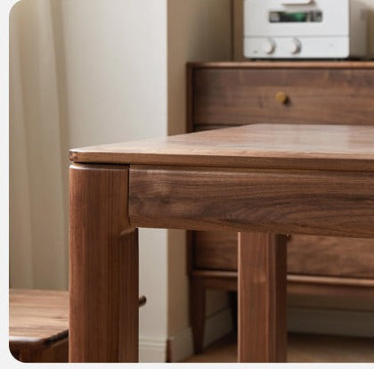 Black Walnut, Ash, Red Oak, Sandalwood Solid Wood Large Dining Table