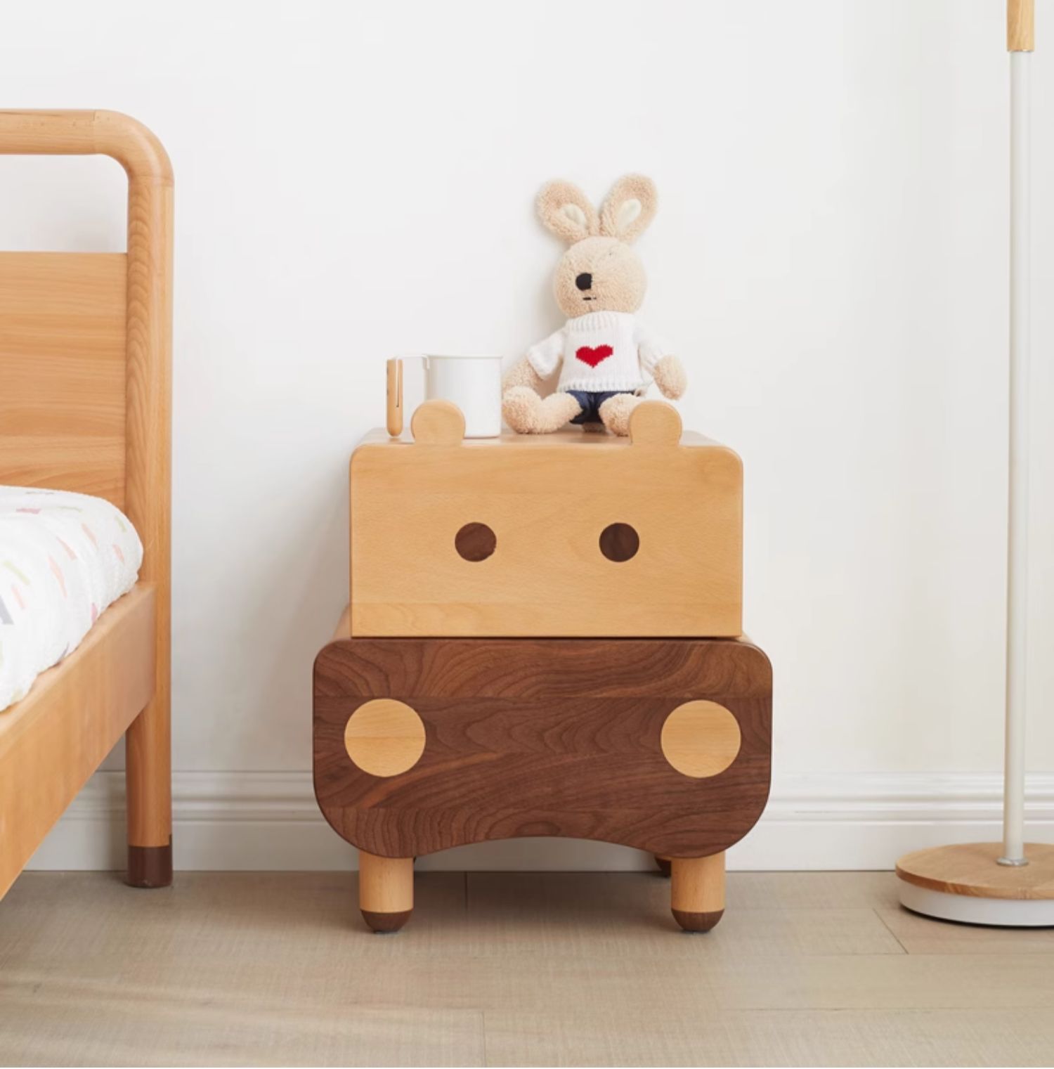 Beech Solid Wood Creative Сhildren's Nightstand