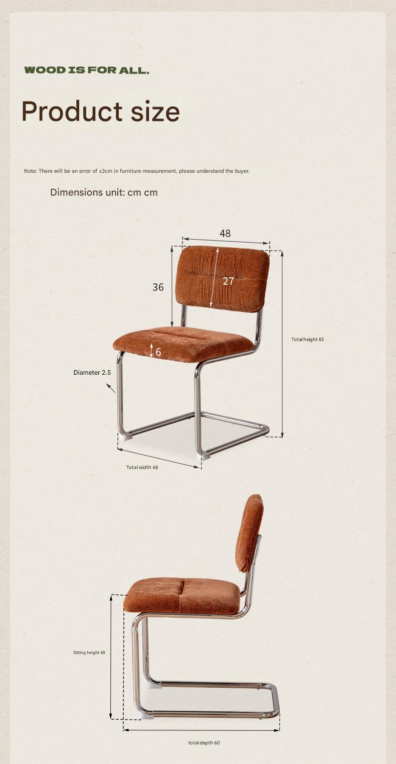 Iron Suspended Dining Soft Dining Chair