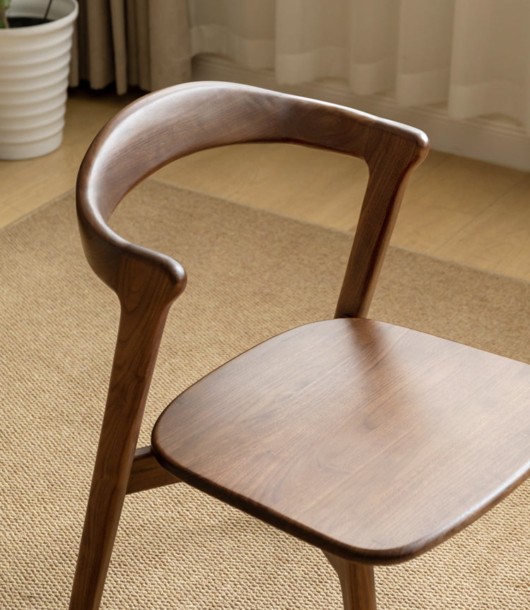 Black Walnut, Ash Solid Wood Dining Chair