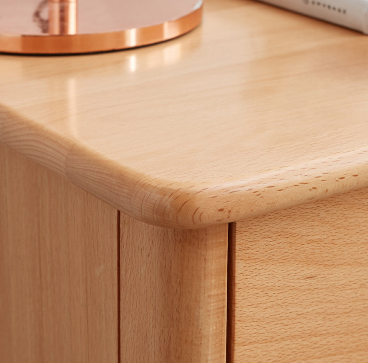 Beech Solid Wood Nightstand.