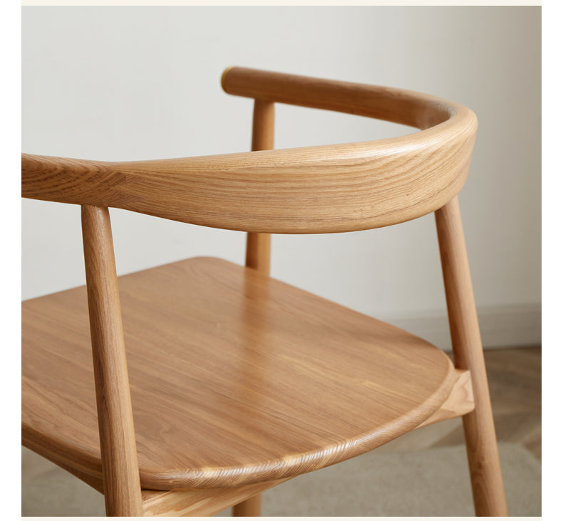 Ash Solid Wood Dining Soft Chair