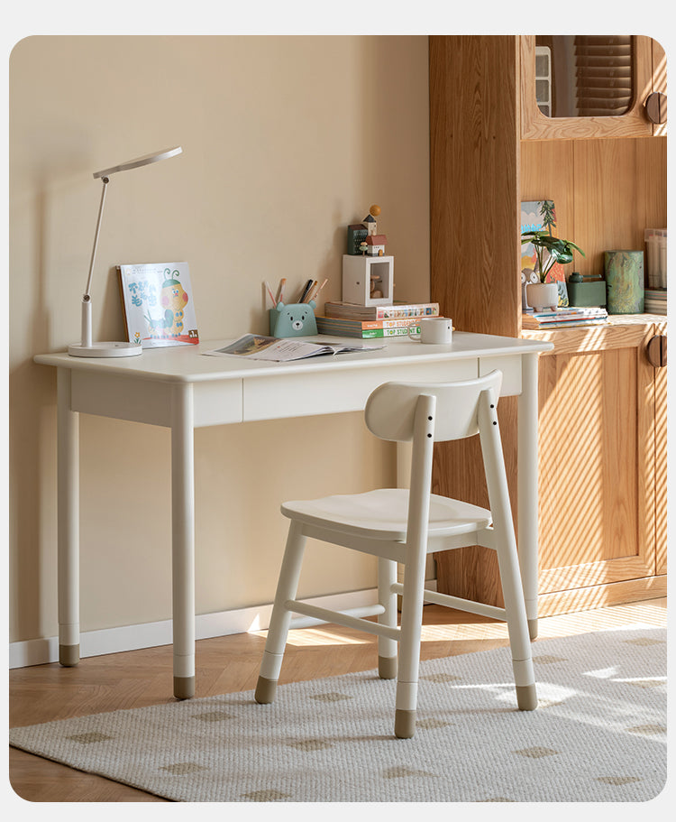 Oak, Birch Solid Wood Lift Kid's Chair White.