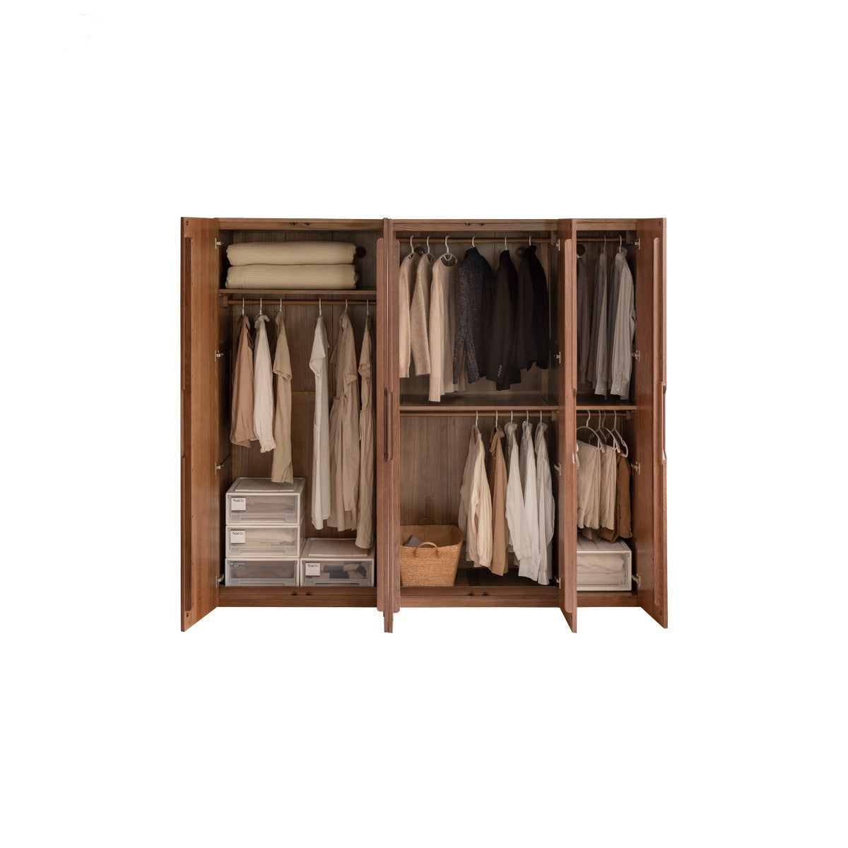 Oak Solid Wood Modern Wardrobe.