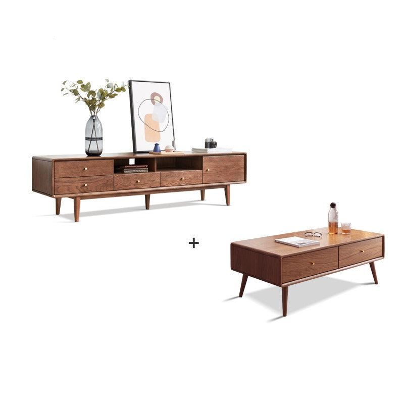 Oak solid wood TV stand"