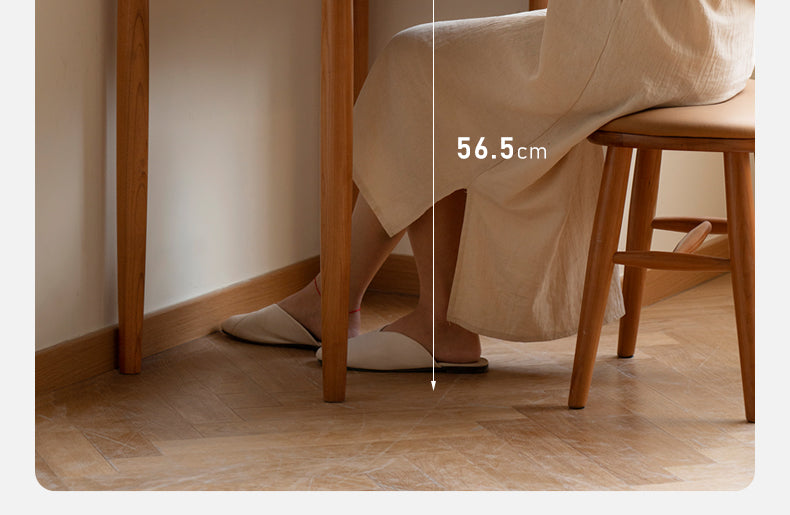 Cherry, Birch Solid Wood Multi-Functional Storage Vanity Table.