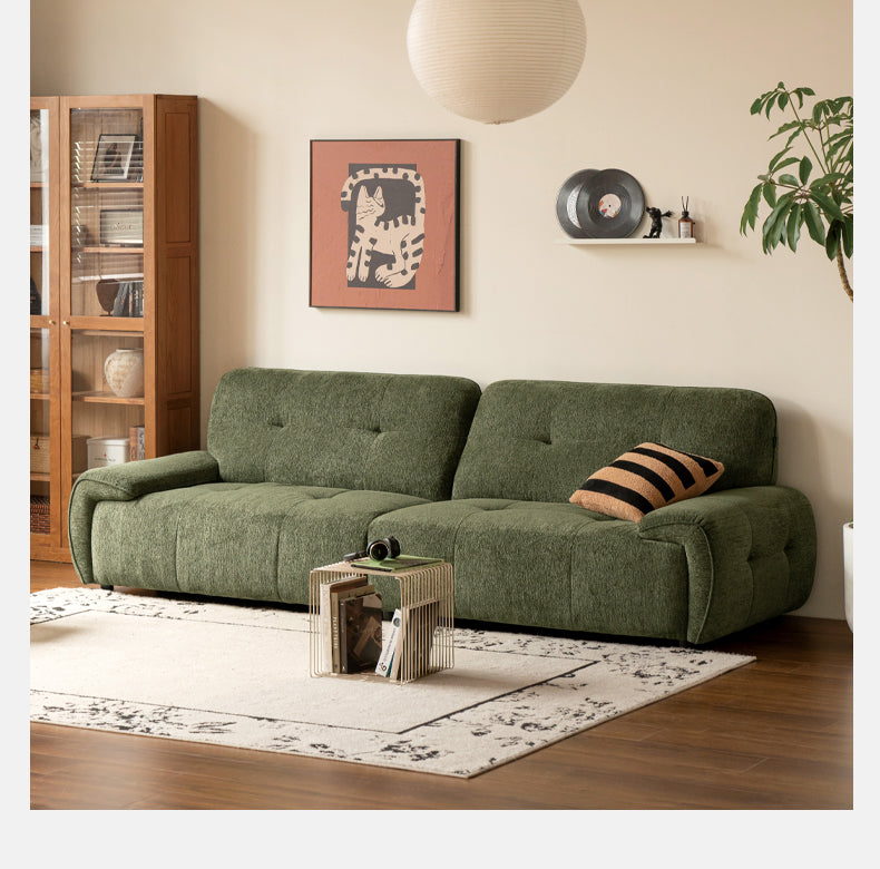 Fabric Sofa, Vintage High Backrest Chenille sofa