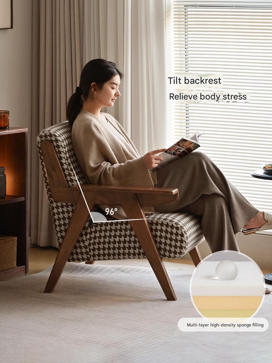 Oak Solid Wood Retro Armchair