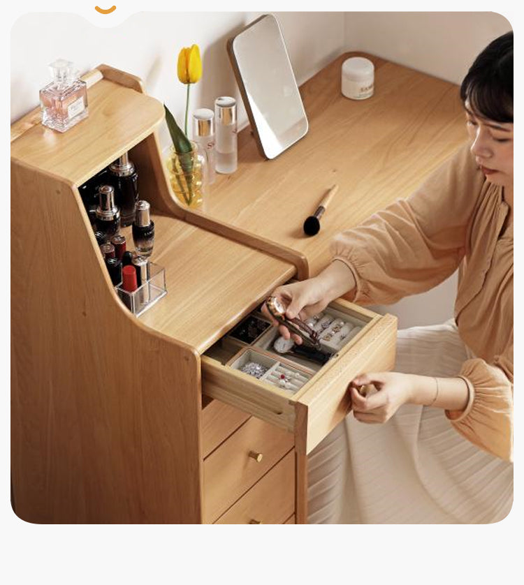 European Beech Solid Wood Telescopic Dressing Table.