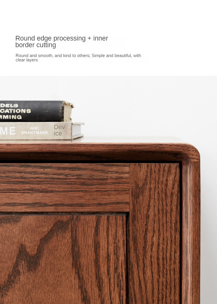 Oak Solid Wood Shoe Cabinet, Entrance Cabinet