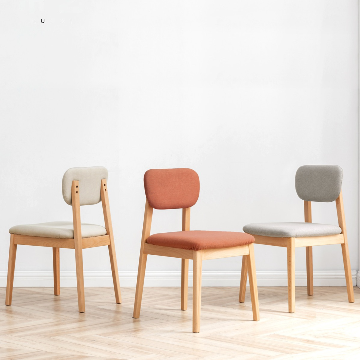 Beech Solid Wood Chair Modern 4 pcs