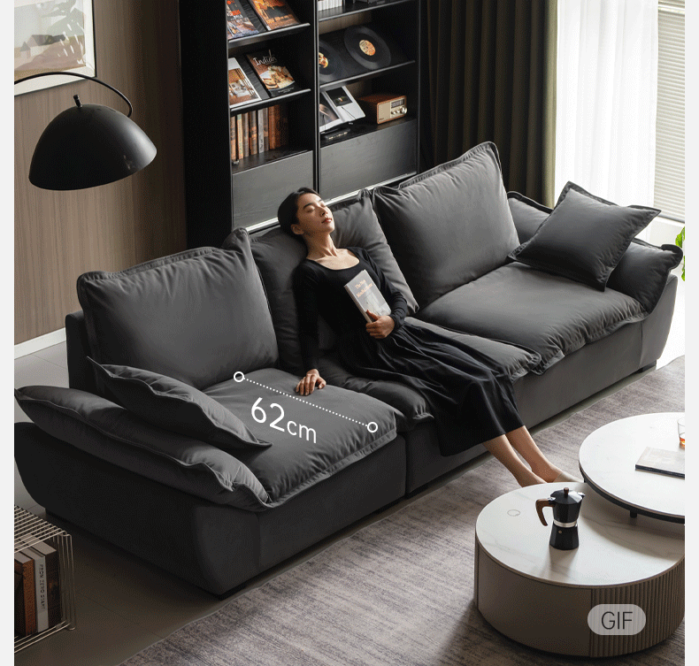 Fabric Coastal-style scratch-resistant sofa